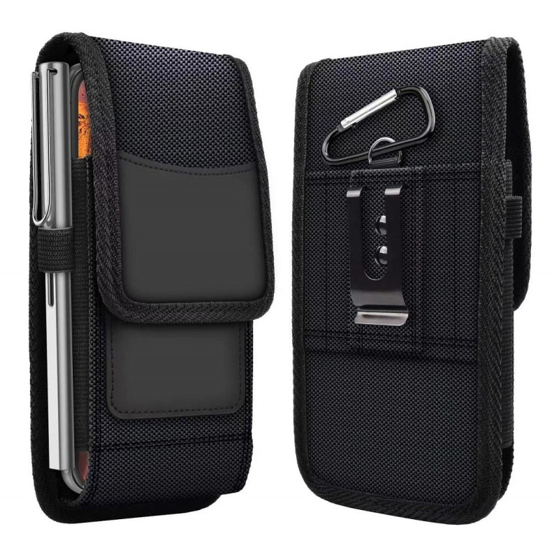 Étui de Ceinture Vertical Oxford pour iPhone 13 Pro Max/Samsung S21 Ultra/Xiaomi 12 Ultra