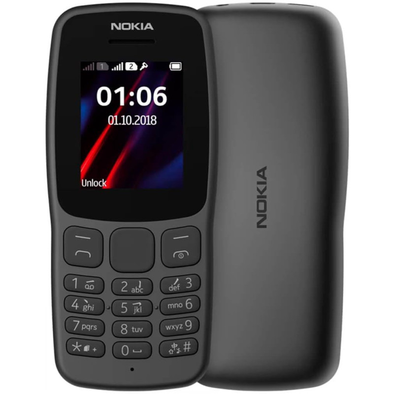 Téléphone Nokia 106 double Sim - Noir