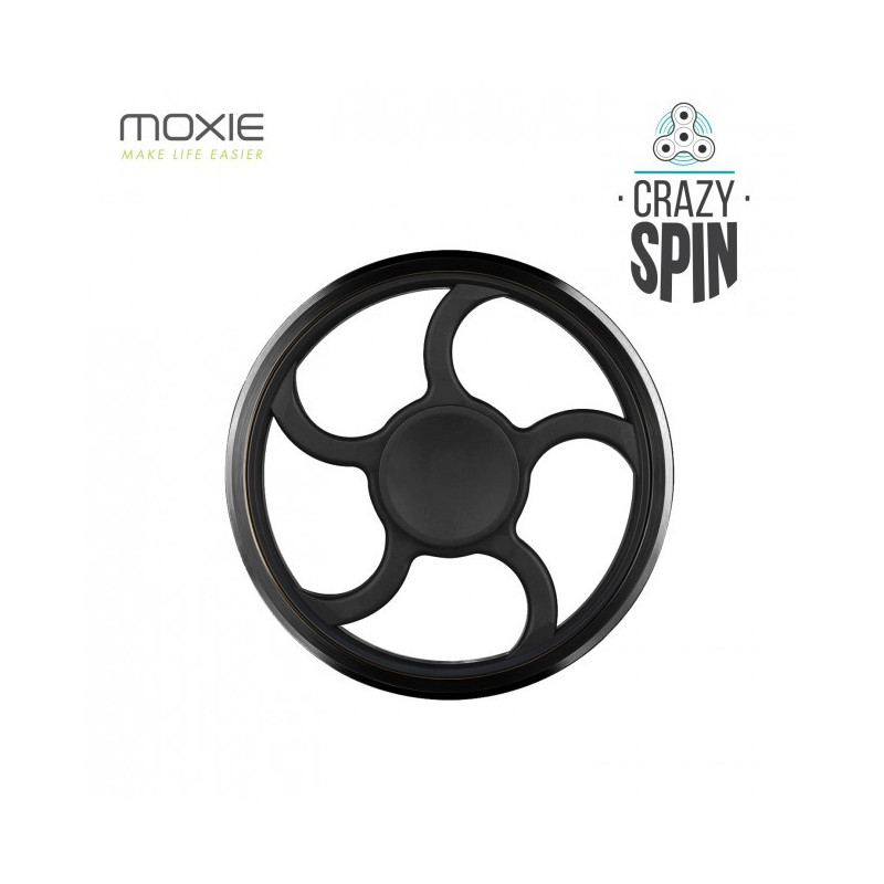MINI HAND SPIN OVNI ★ FIDGET SPINNER METAL ★ TOUPIE ANTI STRESS  - NOIR