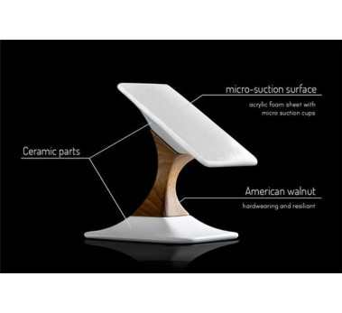 CHARGEUR RAPIDE SANS FIL QI INDUCTION ★ TEXTURE BOIS ★ UNIVERSEL STATION DE CHARGE BLANC
