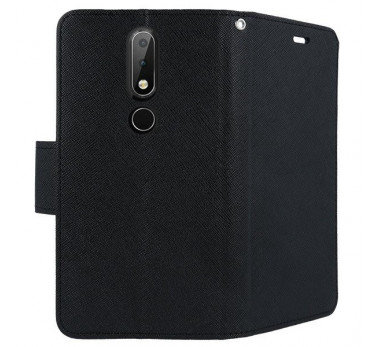 HOUSSE COQUE ETUI FANCY ★ KABURA ★ NOKIA X5 2018 ★★ FOLIO RABAT AIMANT NOIR DRAGONNE
